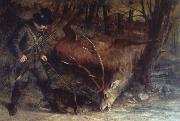 Gustave Courbet The German Huntsman France oil painting artist